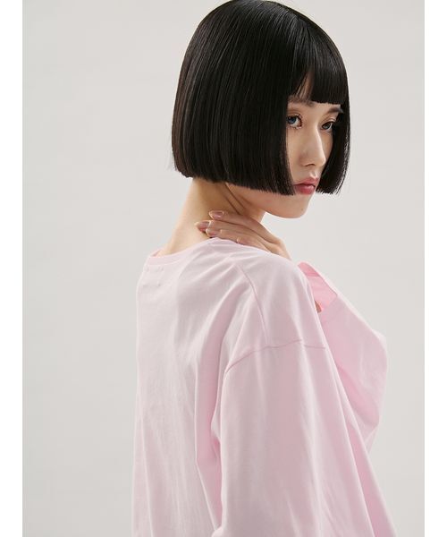 emmi(エミ)の「emmiロゴクルーネックロングTシャツ(Tシャツ/カットソー・レディース・ホワイト/ピンク/その他・F)」の17枚目の写真