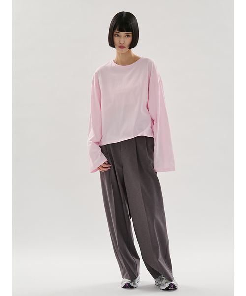 emmi(エミ)の「emmiロゴクルーネックロングTシャツ(Tシャツ/カットソー・レディース・ホワイト/ピンク/その他・F)」の13枚目の写真