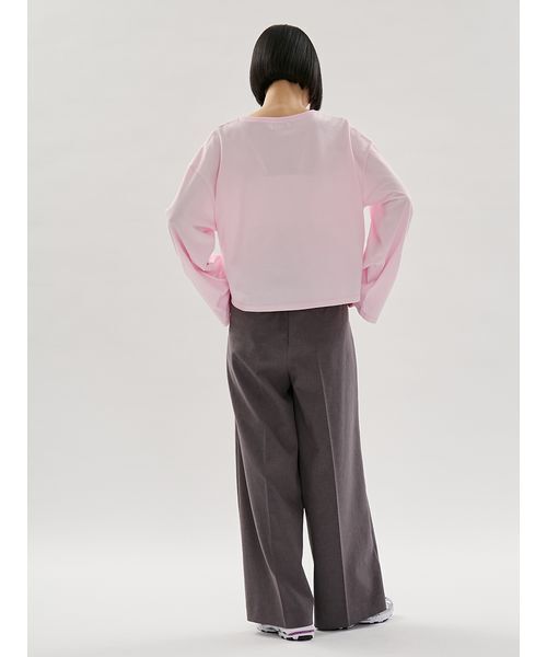 emmiロゴクルーネックロングTシャツ（Tシャツ/カットソー）｜emmi
