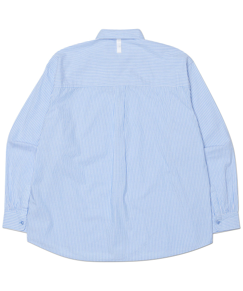 NOMANUAL(NOMANUAL)の「STRIPED SHIRT - BLUE(シャツ/ブラウス・レディース・その他・LARGE/SMALL/MEDIUM)」の2枚目の写真