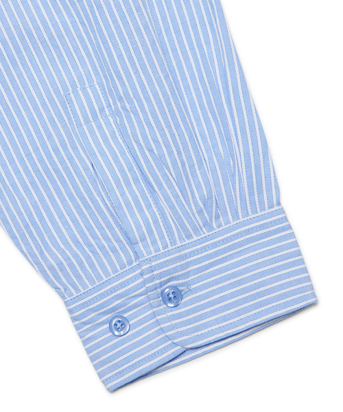 NOMANUAL(NOMANUAL)の「STRIPED SHIRT - BLUE(シャツ/ブラウス・レディース・その他・LARGE/SMALL/MEDIUM)」の6枚目の写真
