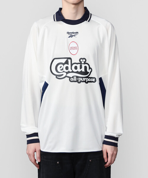 SEDAN ALL-PURPOSE（セダンオールパーパス）の「SEDAN ALL-PURPOSE | Reebok 長袖ゲームシャツ MEN（Tシャツ/カットソー・メンズ・レッド/オフホワイト・M/XL/L）」の11枚目の写真