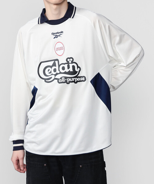 SEDAN ALL-PURPOSE（セダンオールパーパス）の「SEDAN ALL-PURPOSE | Reebok 長袖ゲームシャツ MEN（Tシャツ/カットソー・メンズ・レッド/オフホワイト・M/XL/L）」の14枚目の写真