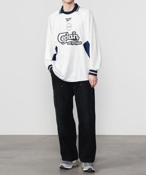 SEDAN ALL-PURPOSE（セダンオールパーパス）の「SEDAN ALL-PURPOSE | Reebok 長袖ゲームシャツ MEN（Tシャツ/カットソー・メンズ・レッド/オフホワイト・M/XL/L）」の15枚目の写真