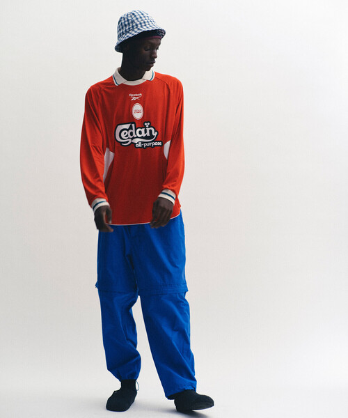 SEDAN ALL-PURPOSE（セダンオールパーパス）の「SEDAN ALL-PURPOSE | Reebok 長袖ゲームシャツ MEN（Tシャツ/カットソー・メンズ・レッド/オフホワイト・M/XL/L）」の16枚目の写真