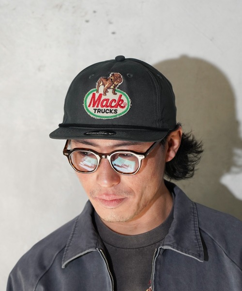 C.E.L.STORE（セルストア）の「MACK TRUCKS / マック トラックス CLASSIC ROPE 5PANEL CAP ロープ 5パネル ワンポイント キャップ（キャップ・メンズ・チャコールグレー/ブラック・FREE）」の4枚目の写真
