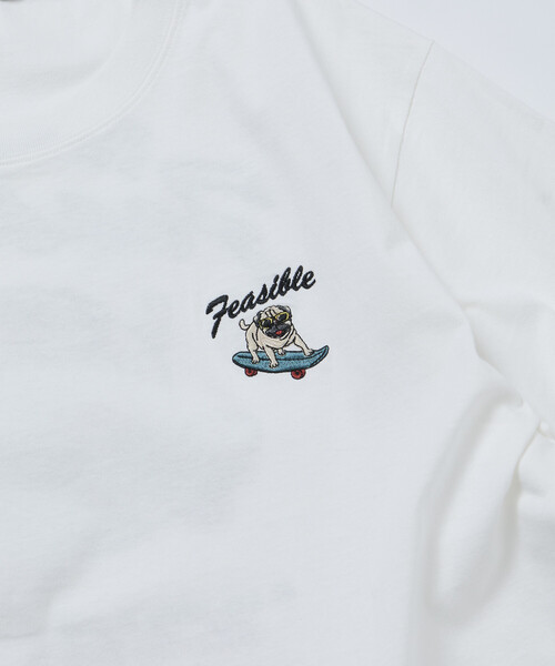 FREAK'S STORE(フリークスストア)の「限定展開 FREA'S STORE/フリークスストア リラックスフィット バック刺繍デザイン クルーネック Tシャツ / Dog(Tシャツ/カットソー・メンズ・ホワイト/サックスブルー/チャコールグレー・MEDIUM/LARGE/X-LARGE)」の11枚目の写真