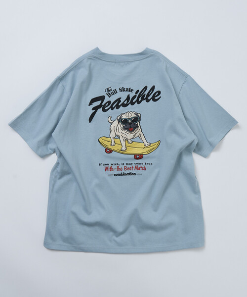 FREAK'S STORE(フリークスストア)の「限定展開 FREA'S STORE/フリークスストア リラックスフィット バック刺繍デザイン クルーネック Tシャツ / Dog(Tシャツ/カットソー・メンズ・ホワイト/サックスブルー/チャコールグレー・MEDIUM/LARGE/X-LARGE)」の12枚目の写真