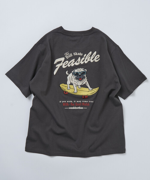 FREAK'S STORE(フリークスストア)の「限定展開 FREA'S STORE/フリークスストア リラックスフィット バック刺繍デザイン クルーネック Tシャツ / Dog(Tシャツ/カットソー・メンズ・ホワイト/サックスブルー/チャコールグレー・MEDIUM/LARGE/X-LARGE)」の15枚目の写真