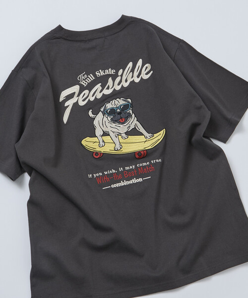 FREAK'S STORE(フリークスストア)の「限定展開 FREA'S STORE/フリークスストア リラックスフィット バック刺繍デザイン クルーネック Tシャツ / Dog(Tシャツ/カットソー・メンズ・ホワイト/サックスブルー/チャコールグレー・MEDIUM/LARGE/X-LARGE)」の16枚目の写真