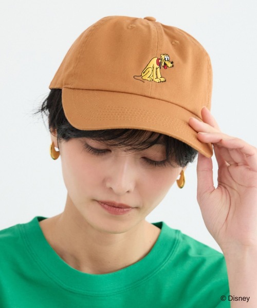 +81BRANCA(ハチイチブランカ)の「+81BRANCA別注 / Mickey / Pluto / CAP(キャップ・レディース・キャメル/ボルドー・FREE)」の2枚目の写真