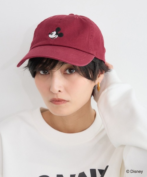 +81BRANCA(ハチイチブランカ)の「+81BRANCA別注 / Mickey / Pluto / CAP(キャップ・レディース・キャメル/ボルドー・FREE)」の1枚目の写真