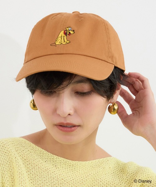 +81BRANCA(ハチイチブランカ)の「+81BRANCA別注 / Mickey / Pluto / CAP(キャップ・レディース・キャメル/ボルドー・FREE)」の3枚目の写真
