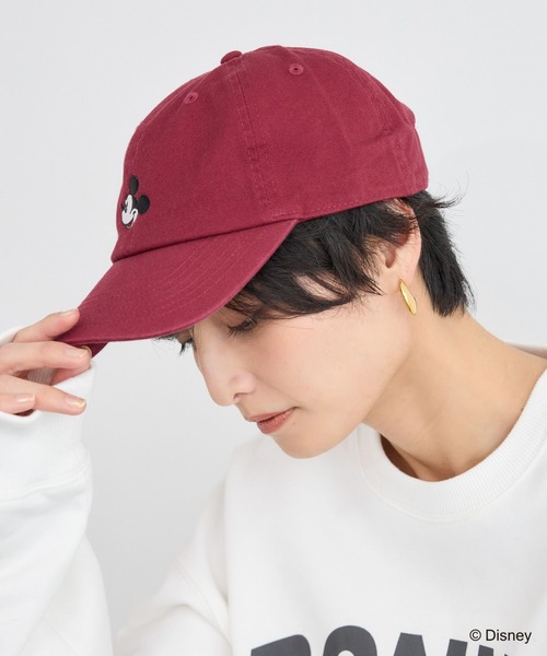+81BRANCA(ハチイチブランカ)の「+81BRANCA別注 / Mickey / Pluto / CAP(キャップ・レディース・キャメル/ボルドー・FREE)」の11枚目の写真