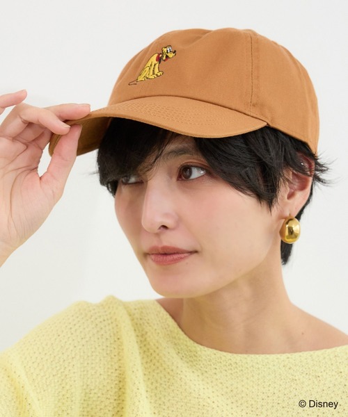 +81BRANCA(ハチイチブランカ)の「+81BRANCA別注 / Mickey / Pluto / CAP(キャップ・レディース・キャメル/ボルドー・FREE)」の5枚目の写真
