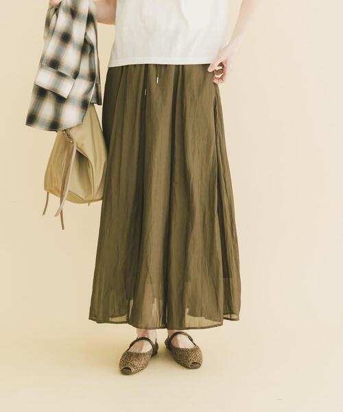 ITEMS URBANRESEARCH（アイテムズ アーバンリサーチ）の「シアーフレアスカート（スカート・レディース・ネイビー/ダークブラウン/ブラック/ベージュ・FREE）」の20枚目の写真