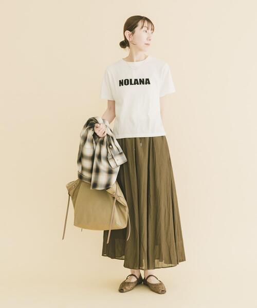 ITEMS URBANRESEARCH（アイテムズ アーバンリサーチ）の「シアーフレアスカート（スカート・レディース・ネイビー/ダークブラウン/ブラック/ベージュ・FREE）」の22枚目の写真