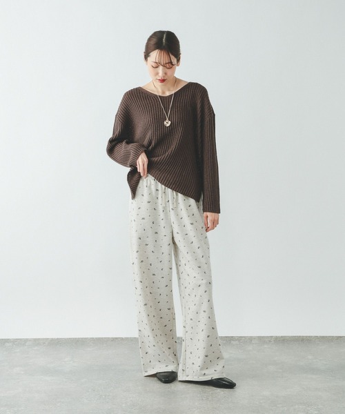 GLOBAL WORK(グローバルワーク)の「総柄スウェットパンツ/659140(スウェットパンツ・レディース・グレー/オフホワイト・MEDIUM/LARGE)」の3枚目の写真