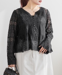 CLETTE（クレット）の「CLETTEオリジナル総レースペプラムブラウス（シャツ/ブラウス）」