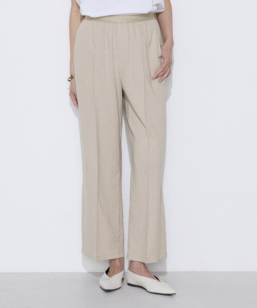 COMME CA（コムサ）の「トリアセスラブストレッチパンツ（その他パンツ・レディース・キナリ/ネイビー・11号/9号/7号）」の2枚目の写真