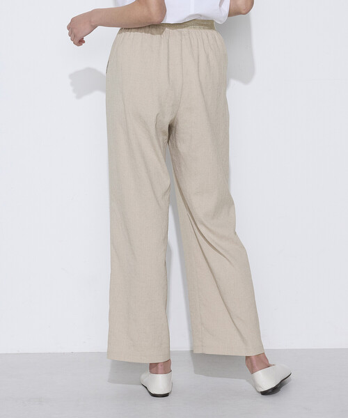 COMME CA（コムサ）の「トリアセスラブストレッチパンツ（その他パンツ・レディース・キナリ/ネイビー・11号/9号/7号）」の6枚目の写真