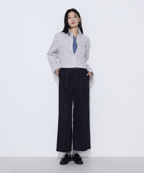 COMME CA（コムサ）の「トリアセスラブストレッチパンツ（その他パンツ・レディース・キナリ/ネイビー・11号/9号/7号）」の9枚目の写真