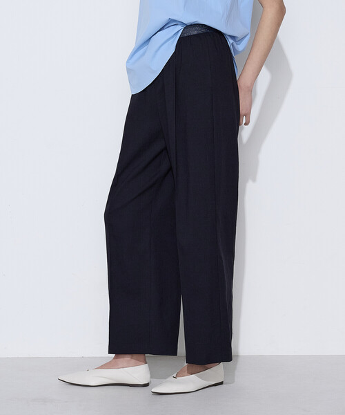 COMME CA（コムサ）の「トリアセスラブストレッチパンツ（その他パンツ・レディース・キナリ/ネイビー・11号/9号/7号）」の12枚目の写真