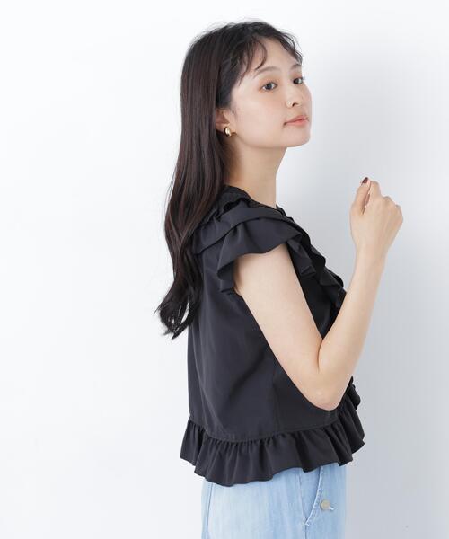 N.(N. Natural Beauty Basic)(エヌエヌナチュラルビューティーベーシック)の「ラッフルブラウス(シャツ/ブラウス・レディース・ブラック/ピンク/ダークグリーン・FREE)」の17枚目の写真
