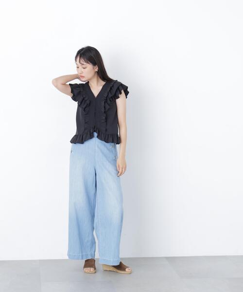 N.(N. Natural Beauty Basic)(エヌエヌナチュラルビューティーベーシック)の「ラッフルブラウス(シャツ/ブラウス・レディース・ブラック/ピンク/ダークグリーン・FREE)」の20枚目の写真