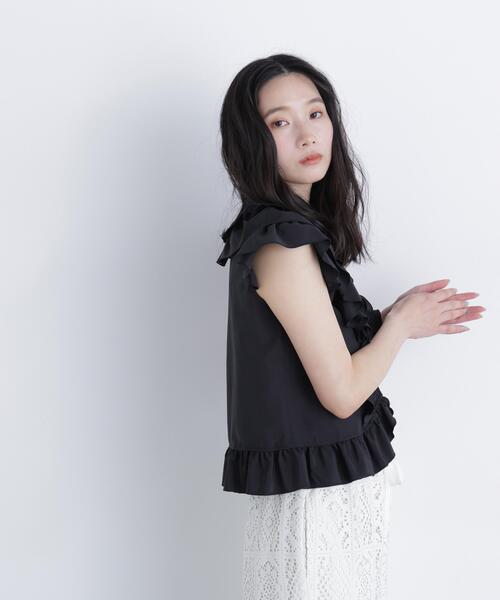 N.(N. Natural Beauty Basic)(エヌエヌナチュラルビューティーベーシック)の「ラッフルブラウス(シャツ/ブラウス・レディース・ブラック/ピンク/ダークグリーン・FREE)」の22枚目の写真