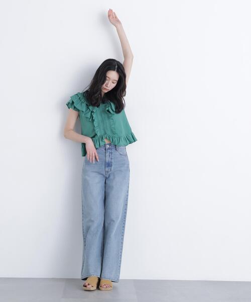N.(N. Natural Beauty Basic)(エヌエヌナチュラルビューティーベーシック)の「ラッフルブラウス(シャツ/ブラウス・レディース・ブラック/ピンク/ダークグリーン・FREE)」の14枚目の写真