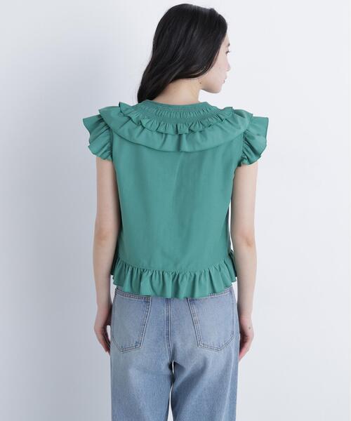 N.(N. Natural Beauty Basic)(エヌエヌナチュラルビューティーベーシック)の「ラッフルブラウス(シャツ/ブラウス・レディース・ブラック/ピンク/ダークグリーン・FREE)」の11枚目の写真