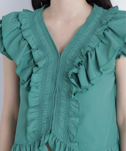 N.(N. Natural Beauty Basic)(エヌエヌナチュラルビューティーベーシック)の「ラッフルブラウス(シャツ/ブラウス・レディース・ブラック/ピンク/ダークグリーン・FREE)」の12枚目の写真