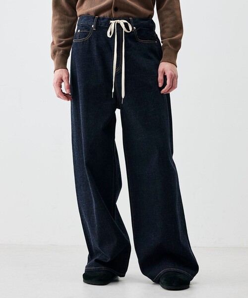 EDITION（エディション）の「インディゴデニム ドローコードパンツ（デニムパンツ・メンズ・ネイビー・S/M）」の6枚目の写真