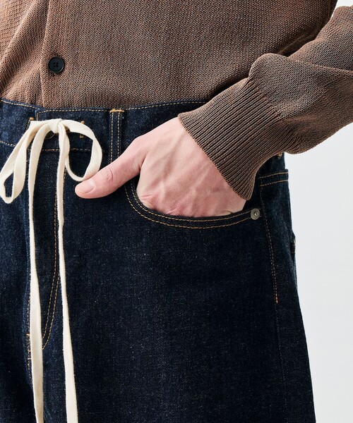 EDITION（エディション）の「インディゴデニム ドローコードパンツ（デニムパンツ・メンズ・ネイビー・S/M）」の2枚目の写真