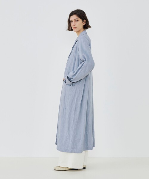 GALERIE VIE（ギャルリー ヴィー）の「ダストリネン チェスターコート（チェスターコート・レディース・カーキ/ライトグレー・FREE）」の5枚目の写真