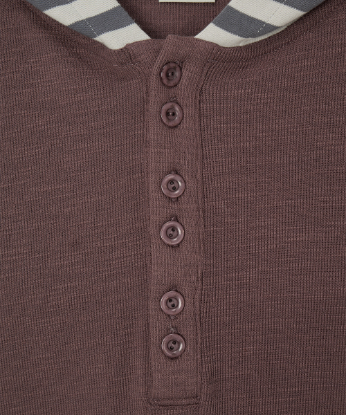 DANDEL(ダンデル)の「DD stripe layered hooded long sleeve (WINE)(パーカー・レディース・その他・1/2)」の3枚目の写真