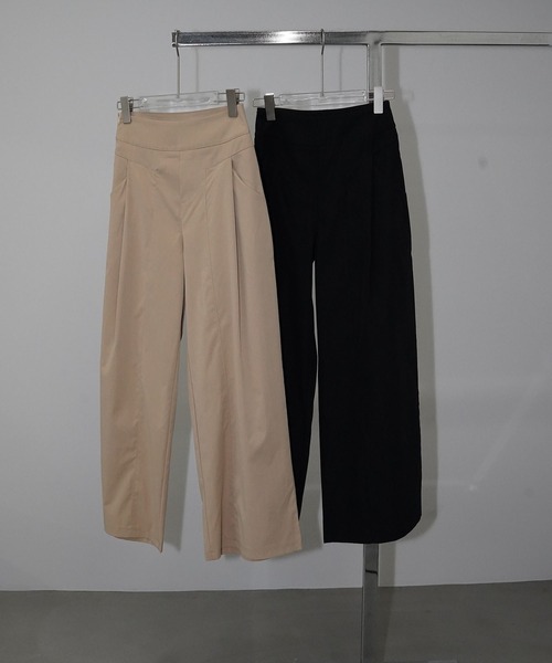 chuclla(チュクラ)の「タックボリュームワイドパンツ chw26s166(その他パンツ・レディース・ベージュ/ブラック・L/M/S)」の15枚目の写真
