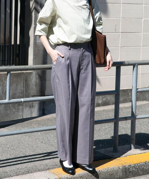 ITEMS URBANRESEARCH（アイテムズ アーバンリサーチ）の「ワンタックワイドパンツ（その他パンツ・レディース・ベージュ/グレー/ブラック・FREE）」の22枚目の写真