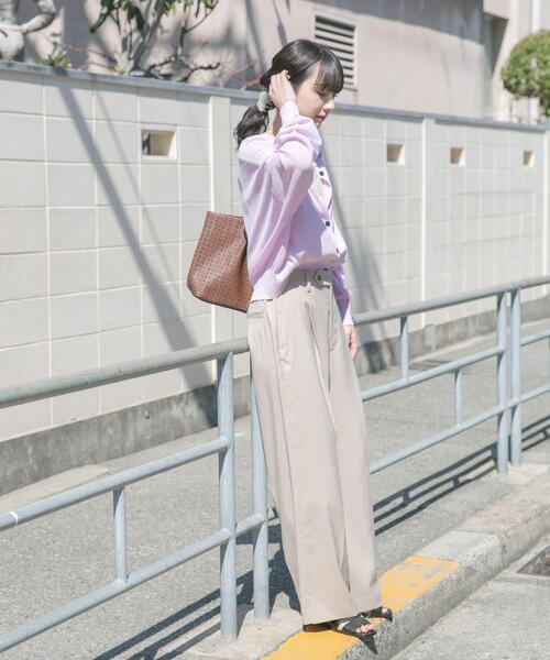 ITEMS URBANRESEARCH（アイテムズ アーバンリサーチ）の「ワンタックワイドパンツ（その他パンツ・レディース・ベージュ/グレー/ブラック・FREE）」の5枚目の写真