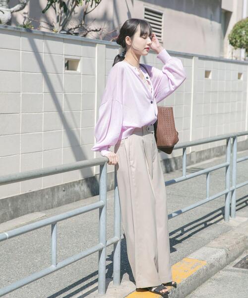 ITEMS URBANRESEARCH（アイテムズ アーバンリサーチ）の「ワンタックワイドパンツ（その他パンツ・レディース・ベージュ/グレー/ブラック・FREE）」の6枚目の写真