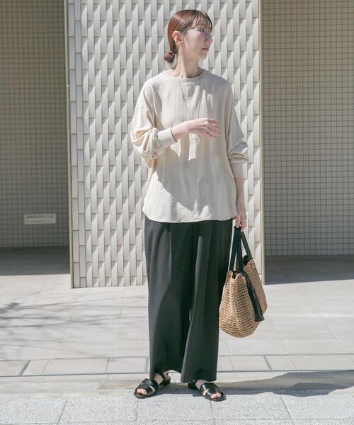 ITEMS URBANRESEARCH（アイテムズ アーバンリサーチ）の「ワンタックワイドパンツ（その他パンツ・レディース・ベージュ/グレー/ブラック・FREE）」の18枚目の写真