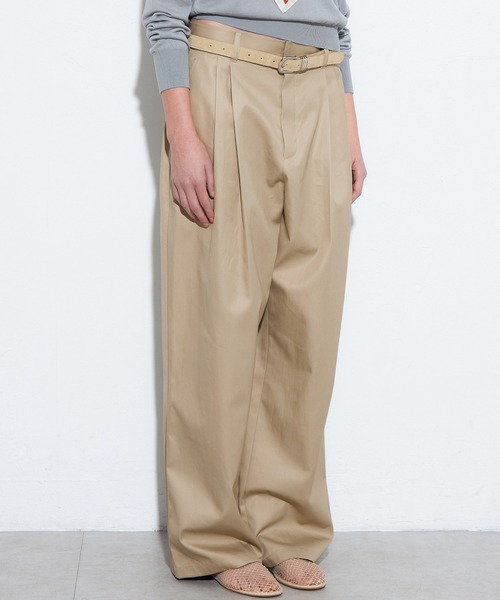 LE CIEL BLEU(ルシェルブルー)の「クロスフィニッシュチノス / Gloss-Finish Chinos(チノパンツ・レディース・ベージュ/ブラック・36/34/38)」の16枚目の写真