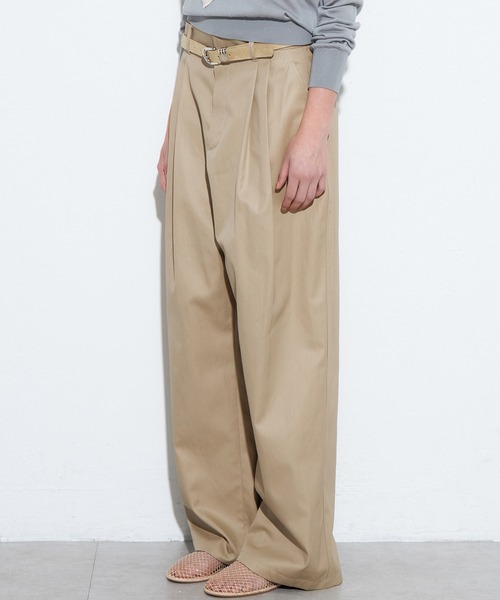 LE CIEL BLEU(ルシェルブルー)の「クロスフィニッシュチノス / Gloss-Finish Chinos(チノパンツ・レディース・ベージュ/ブラック・36/34/38)」の15枚目の写真