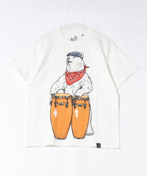 go slow caravan(ゴースローキャラバン)の「コンガクマ S/S Tシャツ(Tシャツ/カットソー・メンズ・ネイビー/ホワイト・S/XL/M/L)」の4枚目の写真