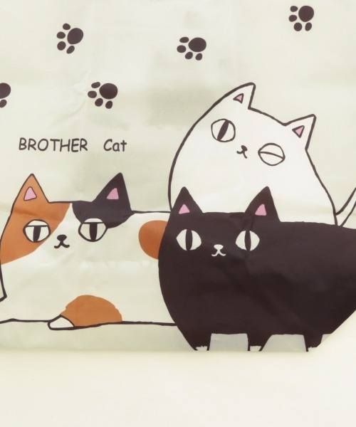 BACKYARD FAMILY(バックヤードファミリー)の「猫三兄弟 エコバッグ 小(クラッチバッグ・レディース・ブルー系その他2/レッド系その他/パープル系その他/ブルー系その他・FREE)」の5枚目の写真