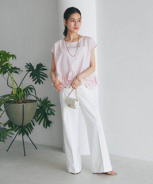 La boutique BonBon（ラブティックボンボン）の「【miki監修・今すぐお届け】ドライオックスマリンパンツ（その他パンツ・レディース・ネイビー/ライトグレー/サックスブルー/ホワイト・38/36/34/FREE/PS）」の17枚目の写真