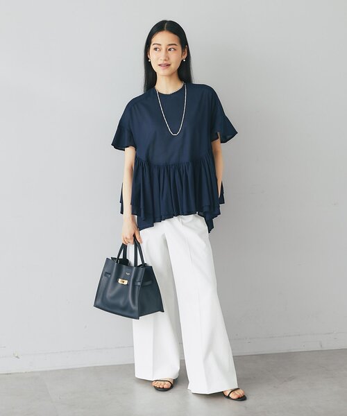 La boutique BonBon（ラブティックボンボン）の「【miki監修・今すぐお届け】ドライオックスマリンパンツ（その他パンツ・レディース・ネイビー/ライトグレー/サックスブルー/ホワイト・38/36/34/FREE/PS）」の20枚目の写真