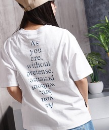 【Laufer】Lettering Tee / クロップド ボックスシルエット バックプリント ヘビーウェイトTシャツ 短丈
