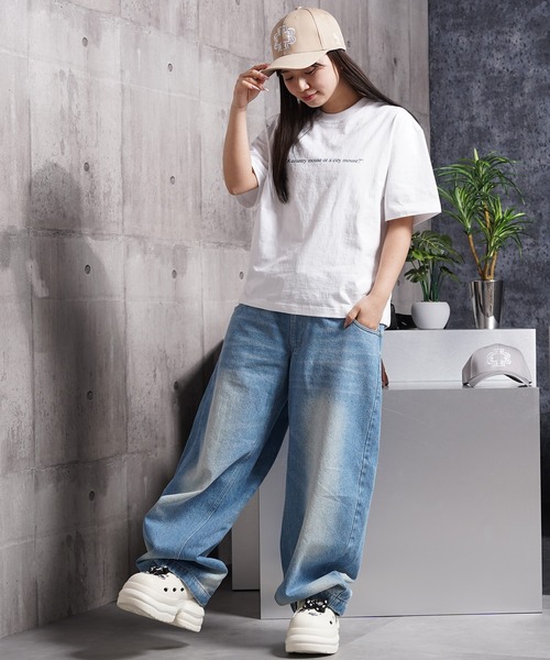 Laufer（ロイファー）の「【Laufer】Lettering Tee / クロップド ボックスシルエット バックプリント ヘビーウェイトTシャツ 短丈（Tシャツ/カットソー・メンズ・ブラック/ホワイト・S/M/L/XL）」の10枚目の写真